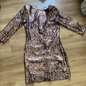 Sequin Party 3/4 Sleeve Dress
